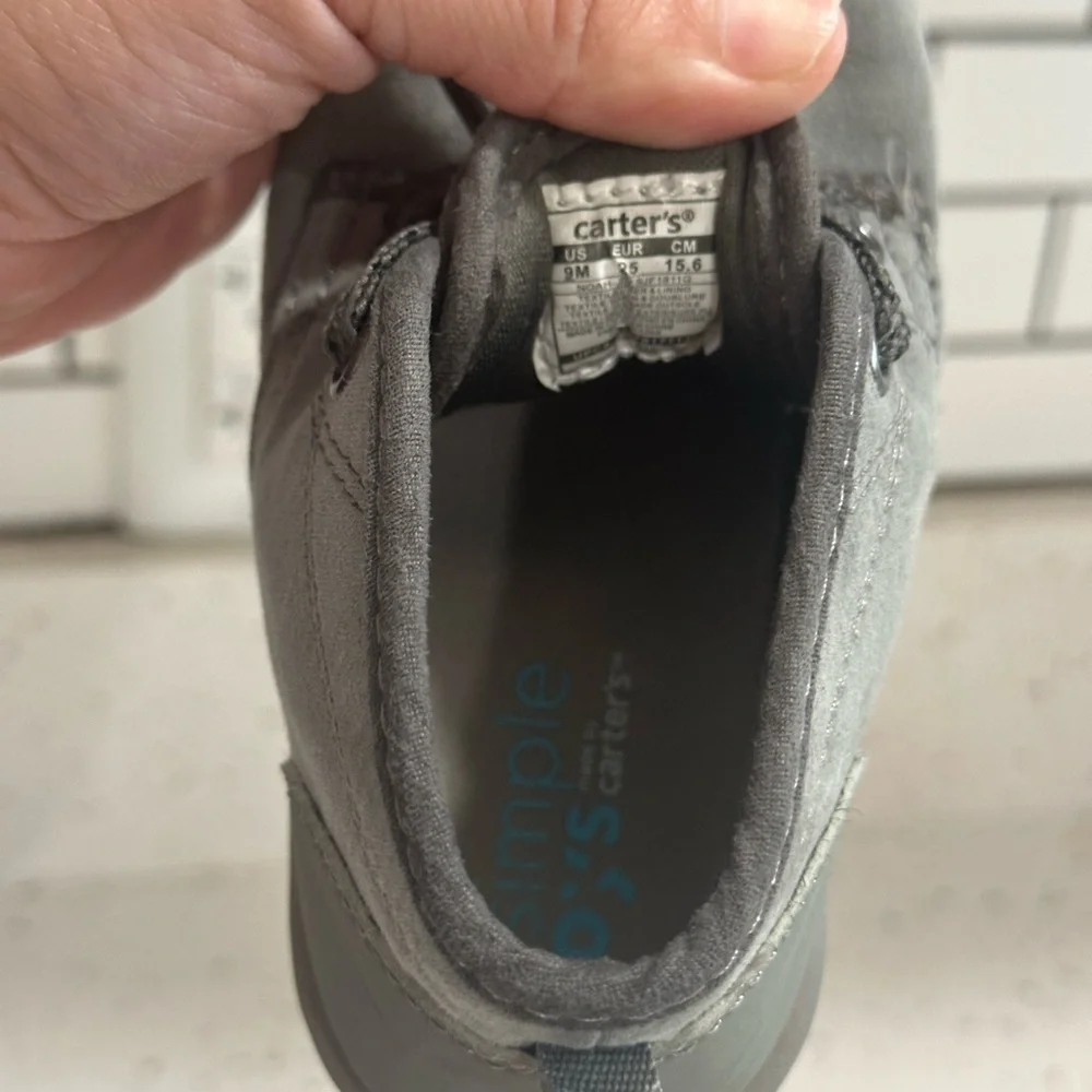 Carter's Kids Gray Boots with Black Laces